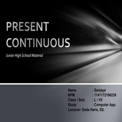 Present Continuous | PPT