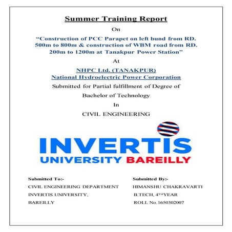 Construction of PCC Parapet 