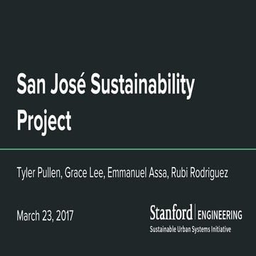 San Jose Sustainability CEE 224Y Final Presentation