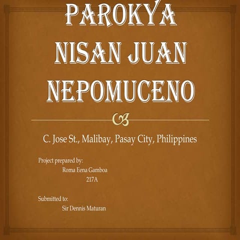 San juan nepomuceno parish malibay