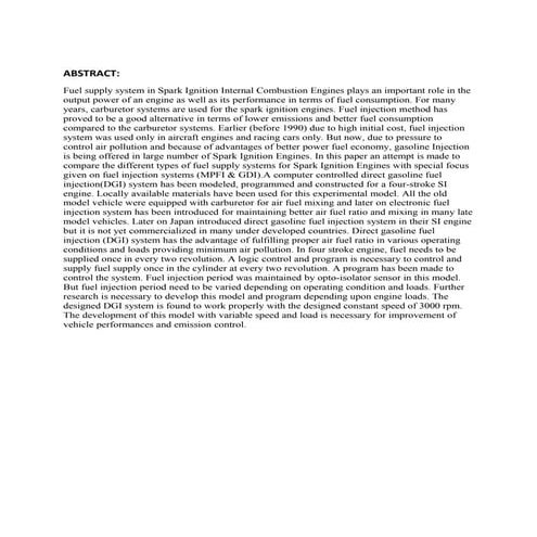 Gasoline direct injection 