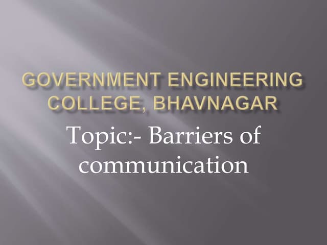 communicationskill gec bhavanagar