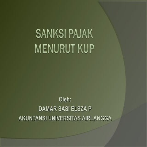 SANKSI-SANKSI PERPAJAKAN