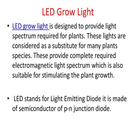 LED Grow Light ppt 