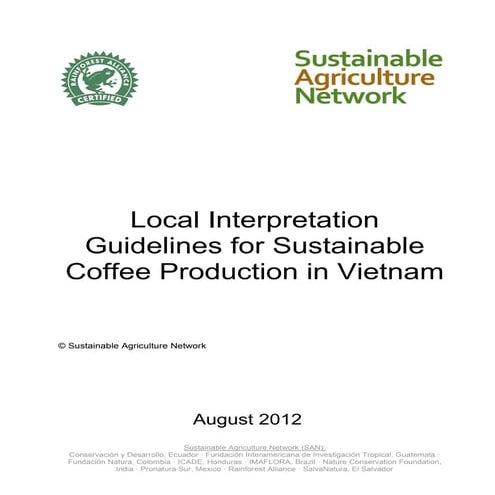 San local indicators coffee vietnam august 2012