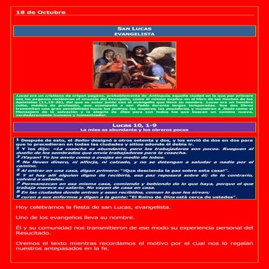 San lucas   18 de octubre