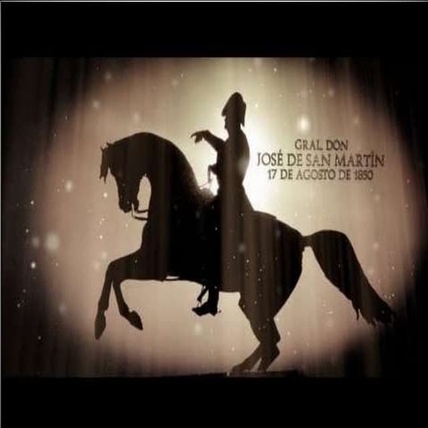 Historieta de  José de San Martín.