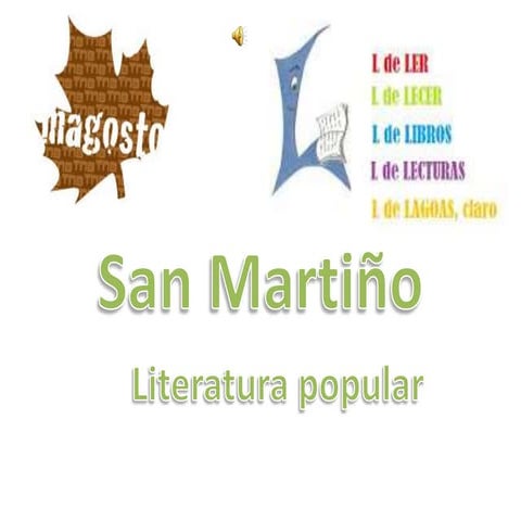Día de San Martiño. Literatura popular