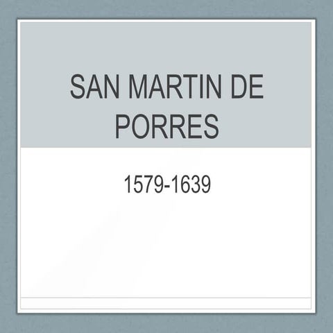 San martín de porres