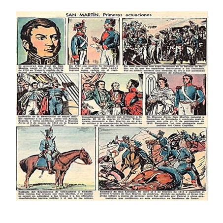 San Martìn primeras actuaciones
