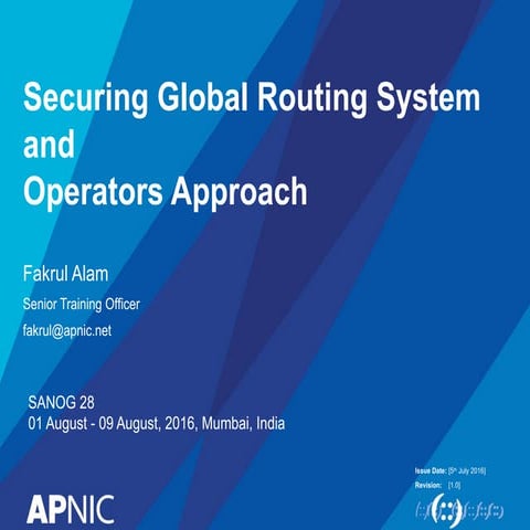 Securing global routing system and operators approach