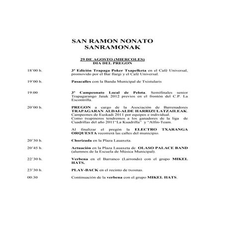 FIESTAS SAN RAMON NONATO 2012