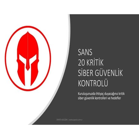SANS 20 Kritik Siber Guvenlik Kontrolü