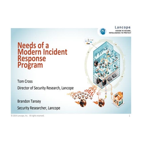 Needs of a Modern Incident Response Program