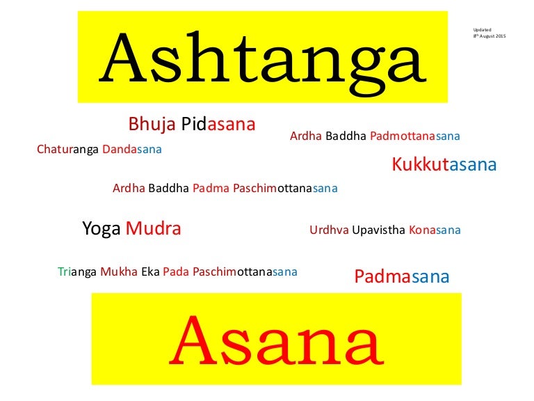 Ashtanga Asana Chart