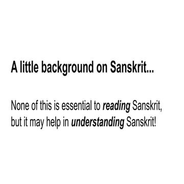 Sanskrit intro language