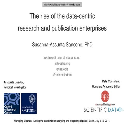 Managing Big Data - Berlin, July 9-10, 201.