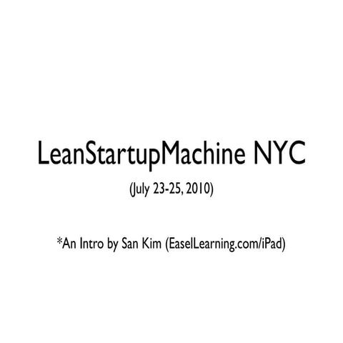 Lean Startup Machine 2010