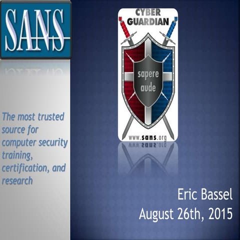 Cyber Operations in Smart Megacities: TechNet Augusta 2015