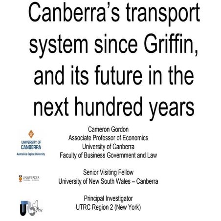 100 years of transport in Canberra Australia.ppt