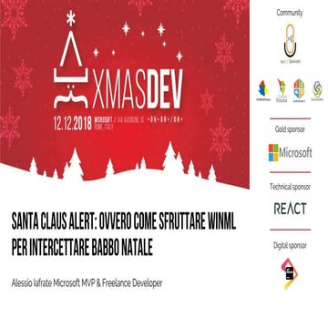 Santa Claus Alert: ovvero come sfruttare WinML per intercettare babbo natale