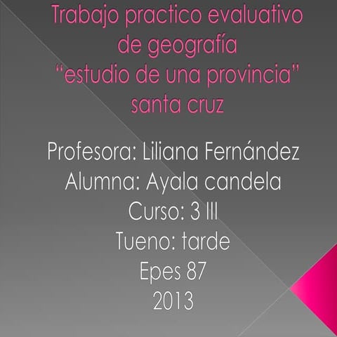 Provincia de santa cruz