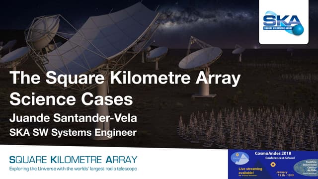 The Square Kilometre Array Science Cases (CosmoAndes 2018)