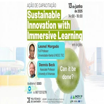 Sustainable Innovation with Immersive Learning
