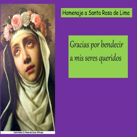 Homenaje a Santa Rosa de Lima | PPTX