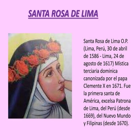 Santa rosa de lima | PPTX