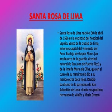 SANTA ROSA DE LIMA | PPTX