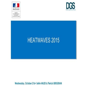 Selim Miled, French Ministry of Health