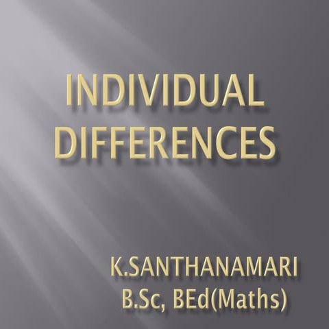 Santhanamari individual differences