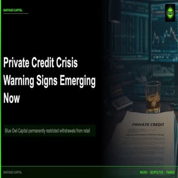 Private Credit Crisis Warning Signs Emerging Now | Santiago Capital | PDF