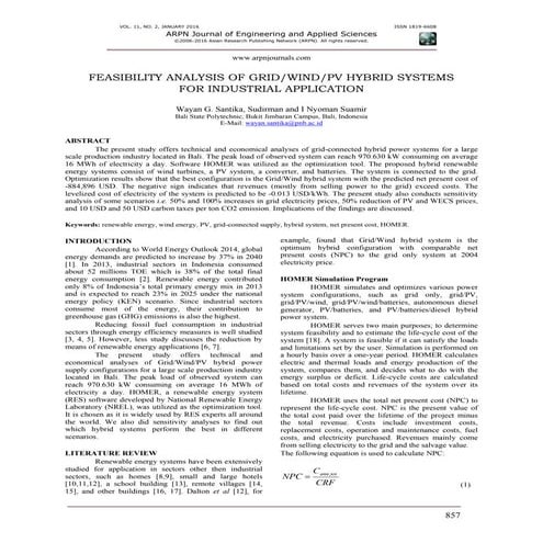 FEASIBILITY ANALYSIS OF A GRID-CONNECTED PV SYSTEM FOR HOME APPLICATION ...