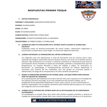 Santi nuero direccion deportiva