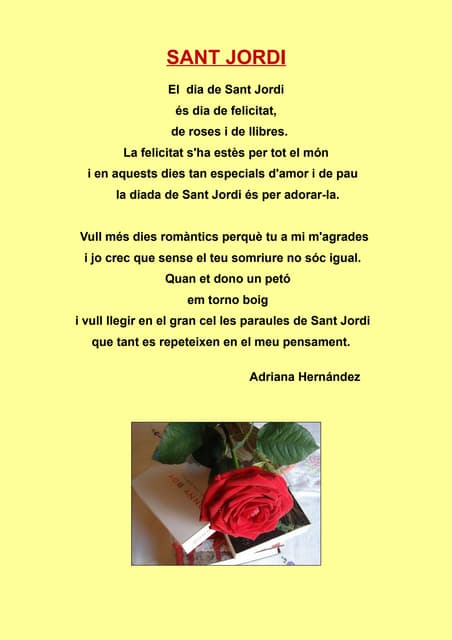 Poema De San Jordi
