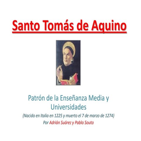 Santo tomás de aquino