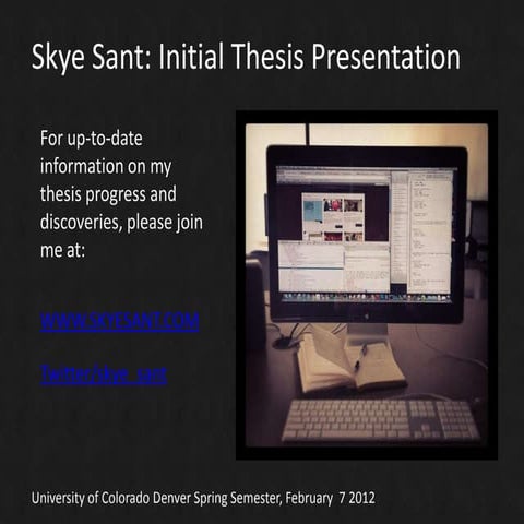 BFA Digital Design Thesis Proposal Presentation DRAFT