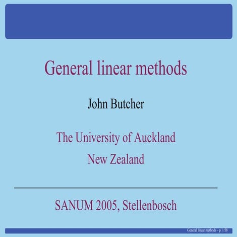 General linear methods