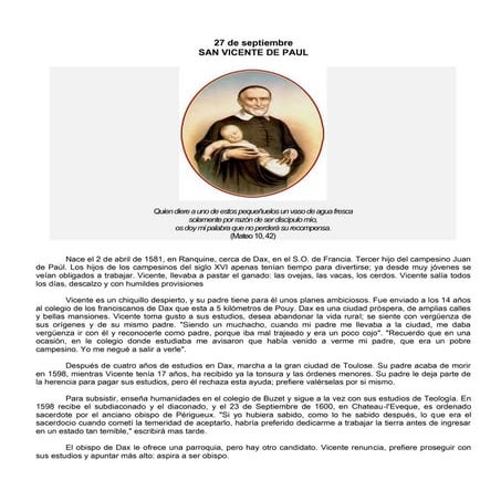 San Vicente de Paúl y la Congregación de la Misión, siglo XVII Misión ...