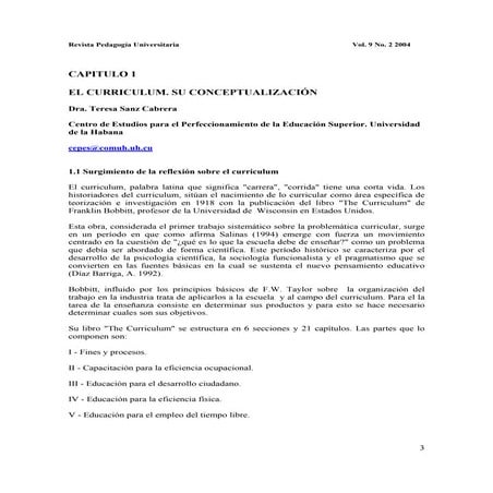 El currículo y su conceptualizacion