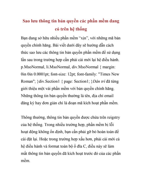 Sao luu-thong-tin-ban-quyen-cac-phan-mem-dang-co-tren-he-thong