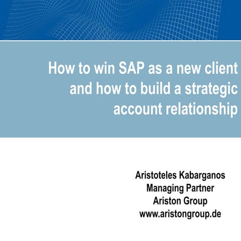 How to win SAP as a new client