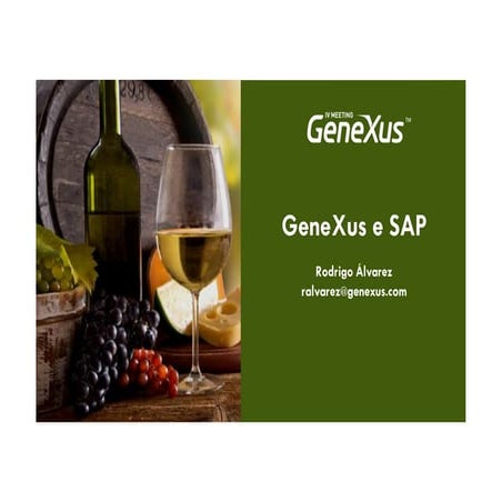IV Evento GeneXus Italia -Connettore SAP