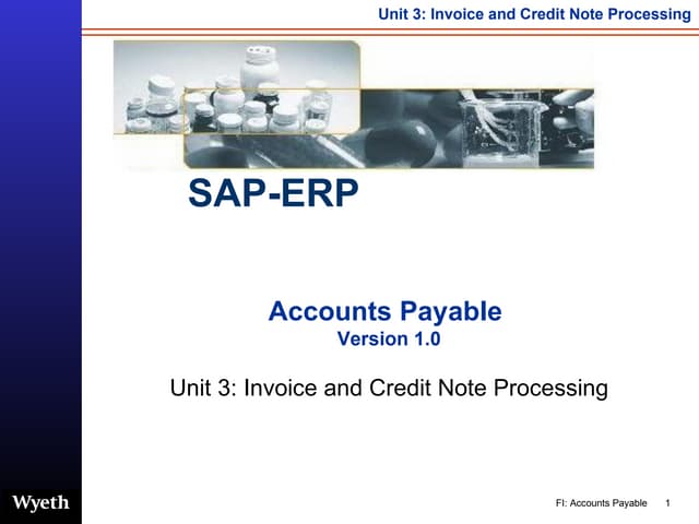 SAP Invoice Credit Note Processing ...