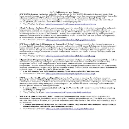 SAP - Achievements and Badges