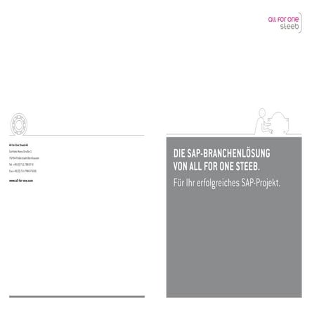 SAP Branchenlösungen von All for One Steeb | PDF