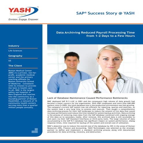 Data Archiving Reduced Payroll Processing Time 