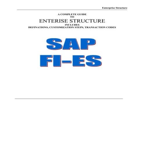 Sap fico-enterprise-structure